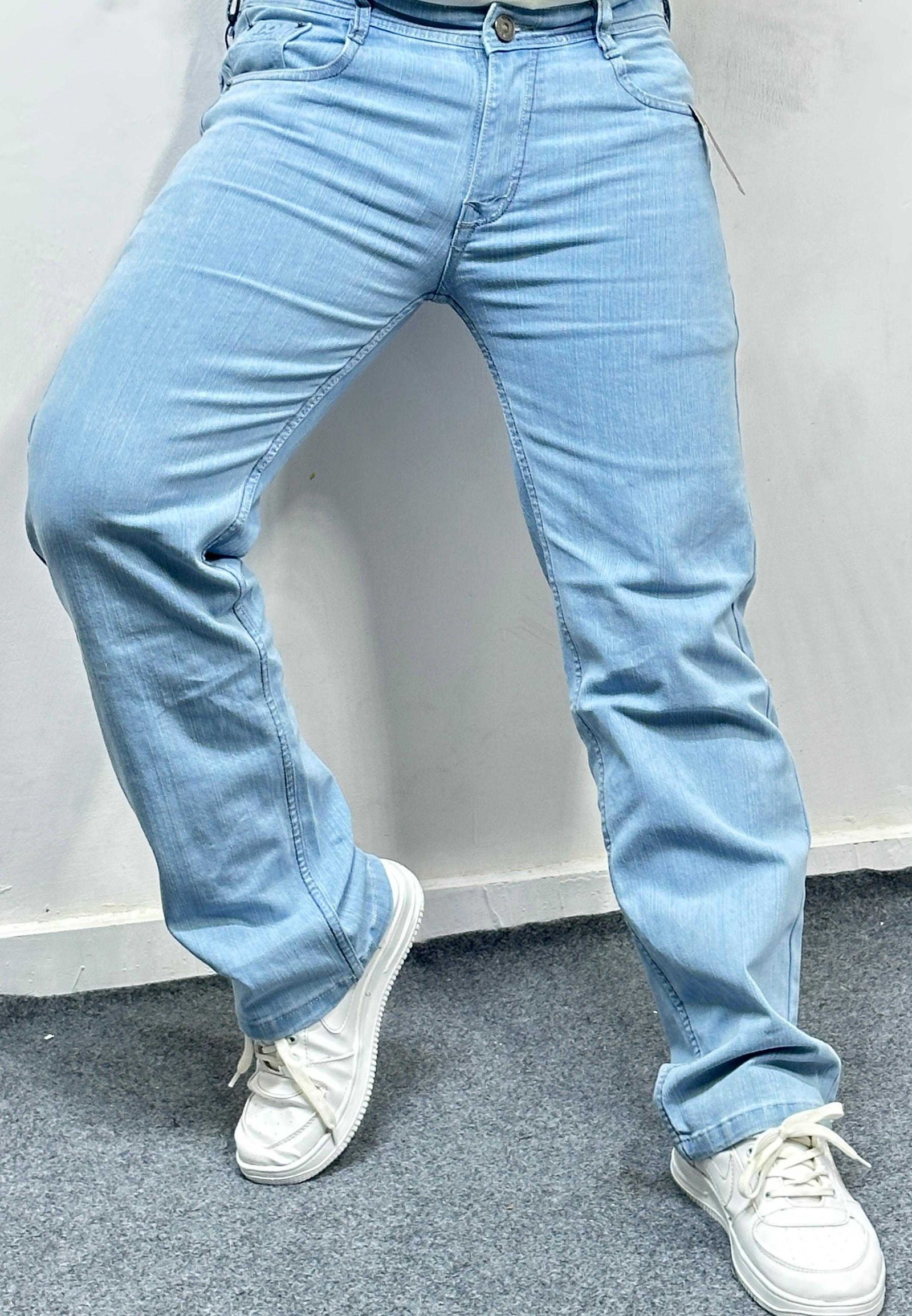 Straight Fit Stretchable Flat Finish Jeans