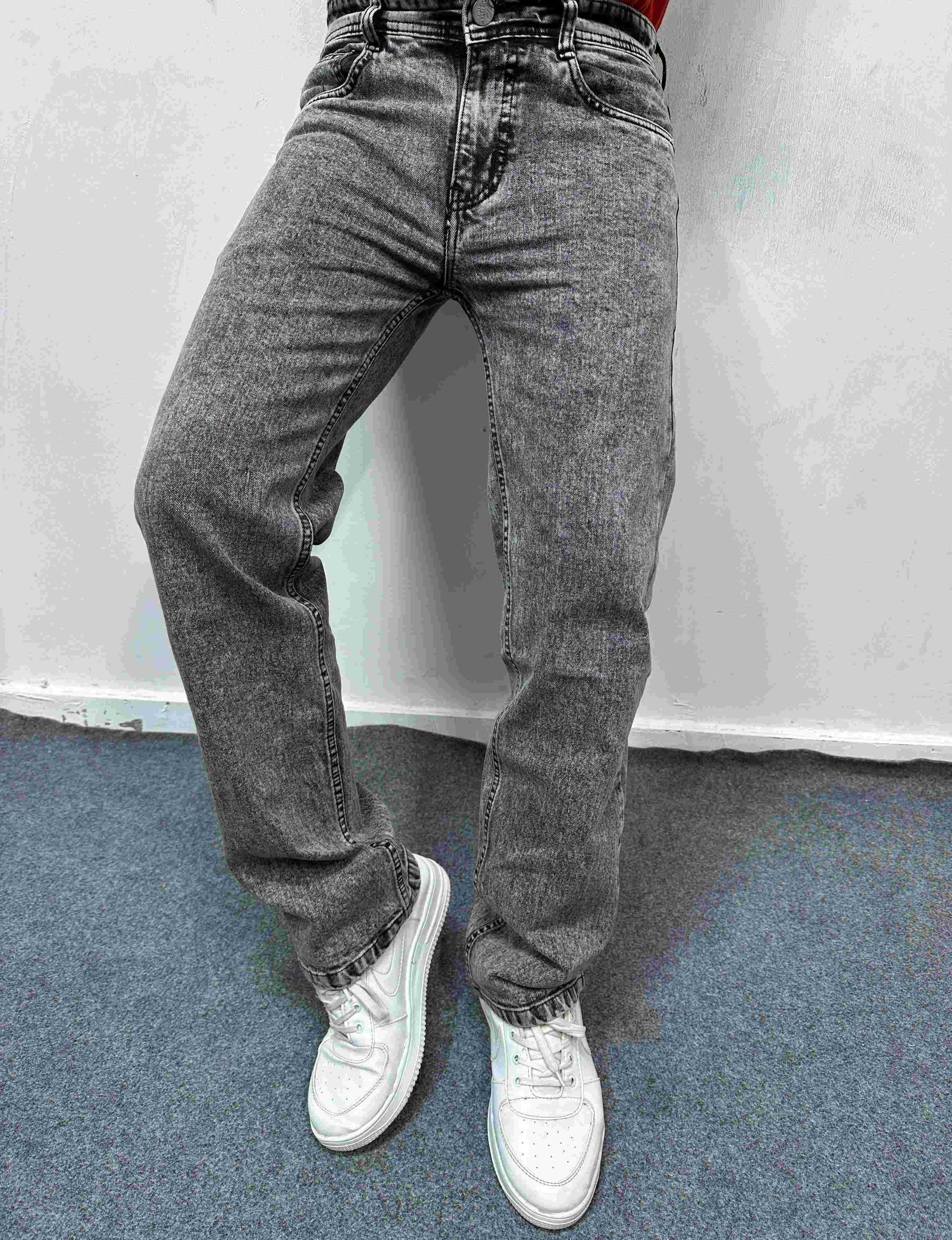 Straight Fit Stretchable Flat Finish Jeans